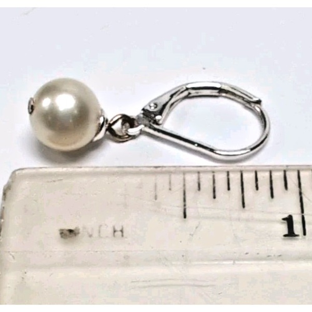 Set Of 2 Leverback Dangle Earrings Silver Tone Dillard's Fashion Jewelry - Picture 5 of 7